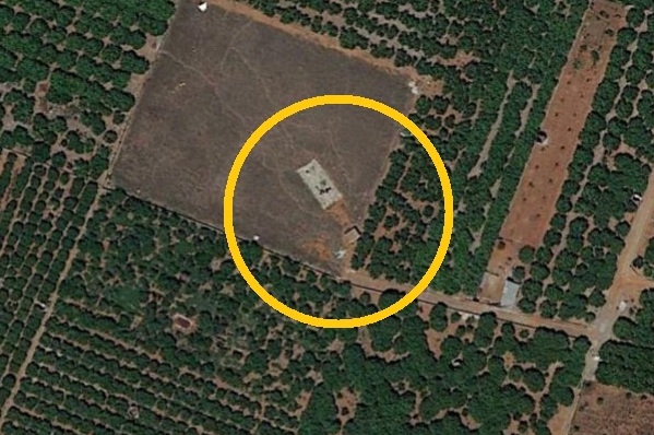 Fanganlage mit Schlagnetz in Ostsapnien - auf einem Satellitenbild entdeckt!