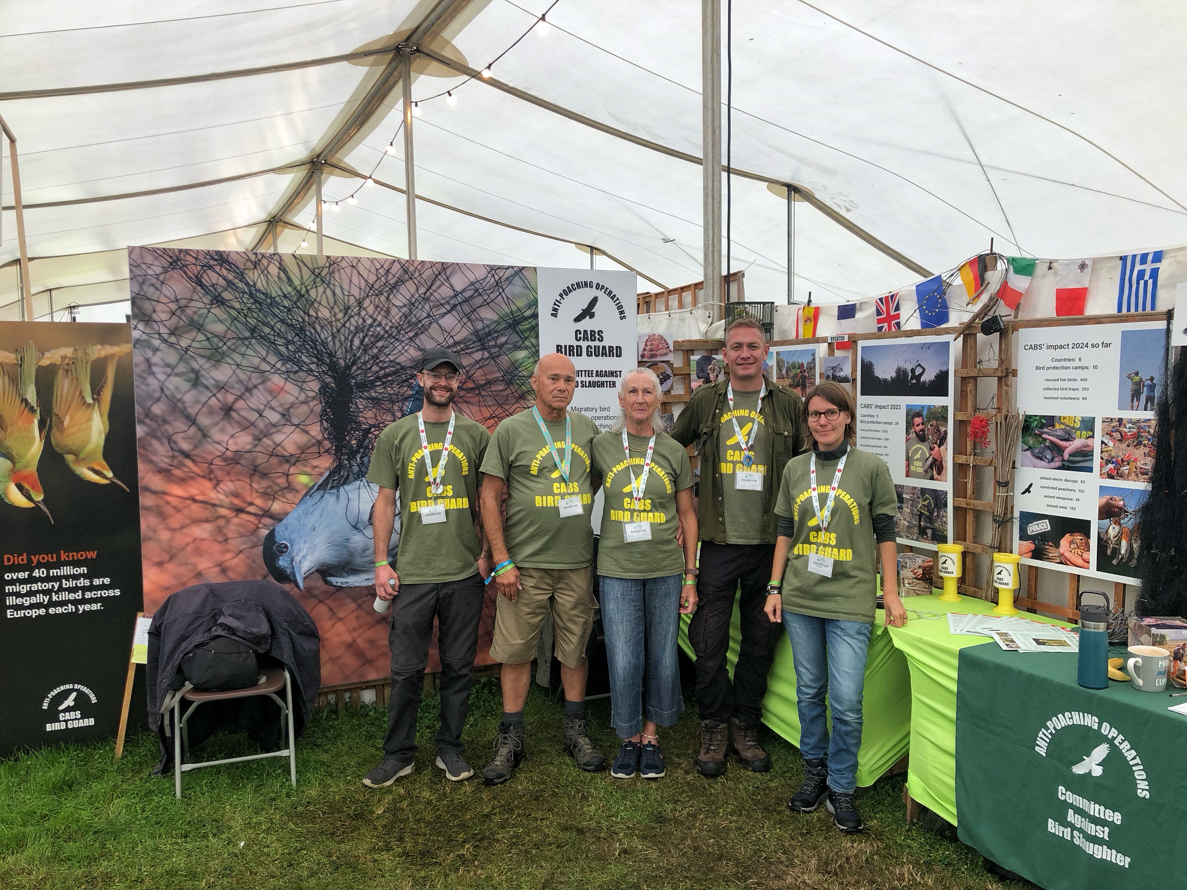 Il team del CABS alla Global Birdfair (Regno Unito)
