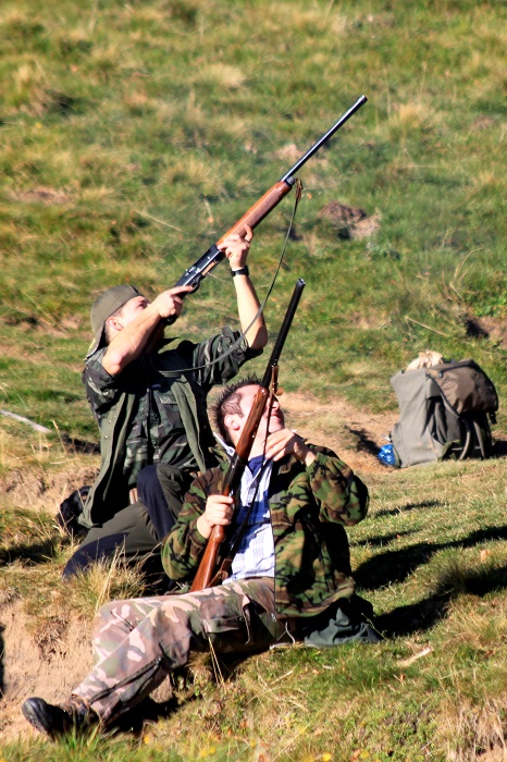 Bird hunters in northern Italy