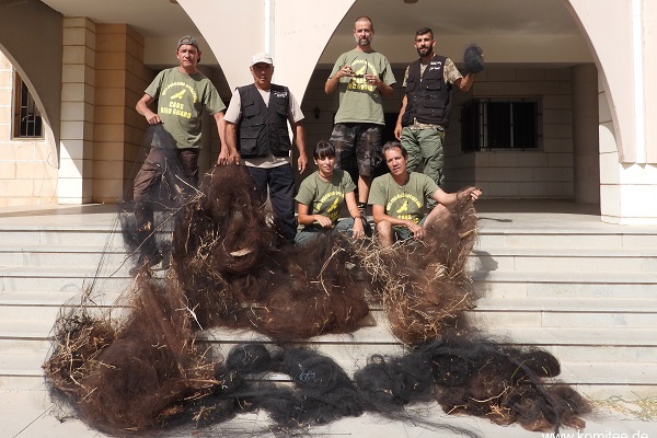 CABS team with dismantled trapping nets.