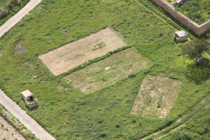 Fanganlage mit Platz für drei Schlagnetze aus der Vogelpersektive